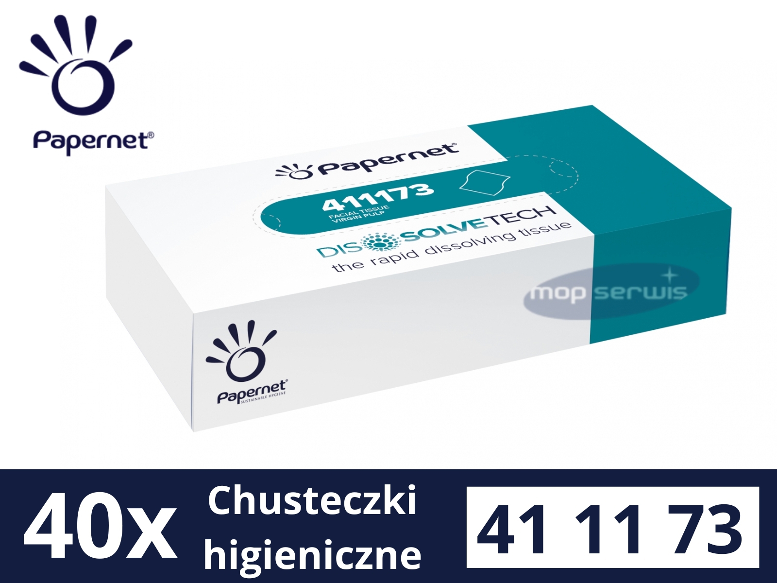 Chusteczki higieniczne PAPERNET 411173 Miękkie a100 Karton (40 x opak.)